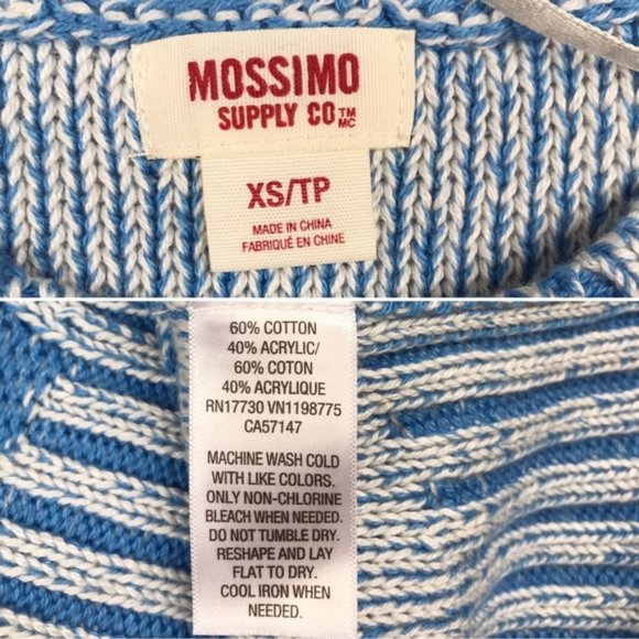 Mossimo Blue White Cable Knit Sweater - Picture 7 of 7